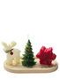 Aberto Design Christmas Candle Set2 Multicolor